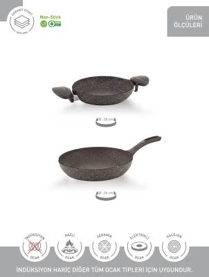 Hascevher Roller Granit 2 Pcs Set (20Sahan/26Tava) 4mm - 3