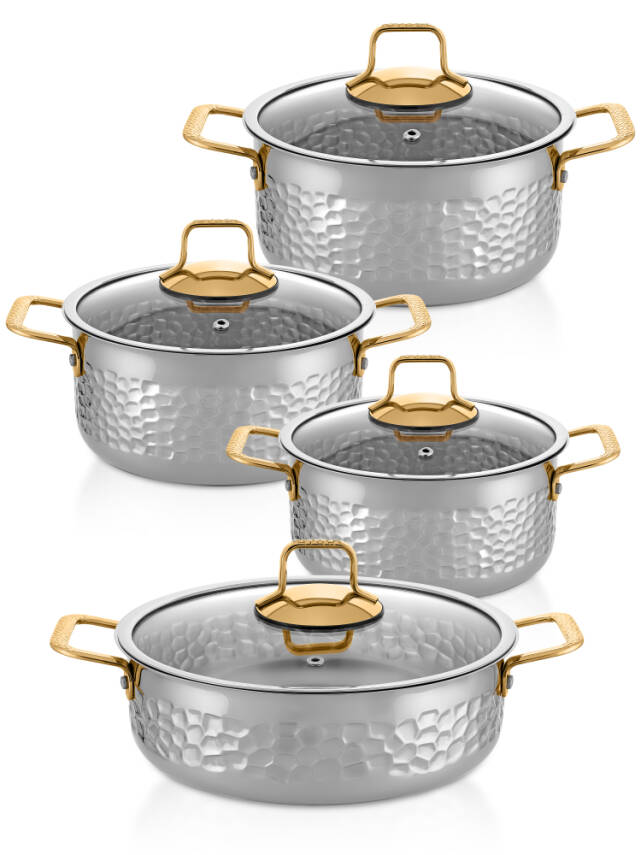 Hascevher Serra 8 Pcs Tencere Set Kaplamalı - 1