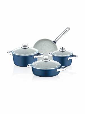 Hascevher Tombo 7 Parça Cam Kapaklı Granit Set - 2