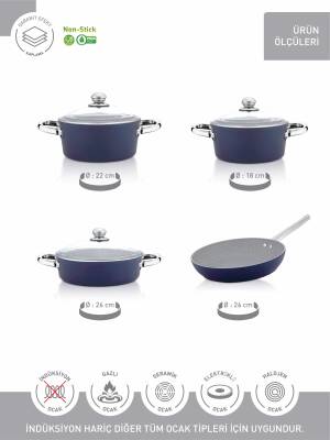 Hascevher Tombo 7 Parça Cam Kapaklı Granit Set - 3