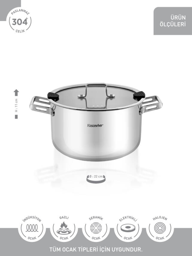 Hascevher Venedik 22x11 Tencere - 3